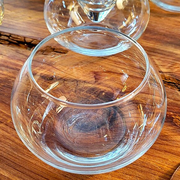 Vintage Stemless Martini Glasses w/ Chiller Bowls – Set of 6 Cocktail Barware - Picture 11 of 14